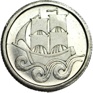 Svobodné město Gdaňsk, 1/2 guldenu z roku 1923, zrcadlový tisk, padělek nejvyšší kvality