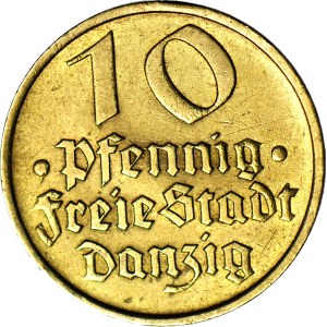 Free City of Gdańsk, 10 pfennigs, 1932, Cod, mint proof