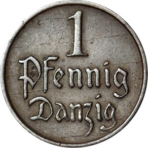 Free City of Gdańsk, 1 pfennig, 1929, the rarest issue