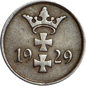 Free City of Gdańsk, 1 pfennig, 1929, the rarest issue