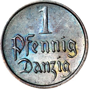 Free City of Gdańsk, 1 pfennig, 1930, mint proof