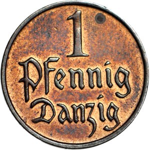 Free City of Gdańsk, 1 pfennig, 1930, very nice