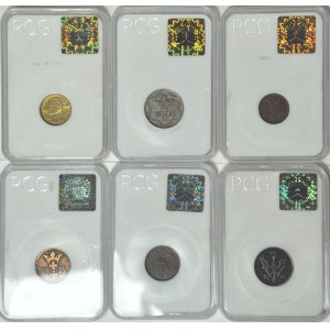 Free City of Gdańsk, 1, 2, 5, and 10 pfennigs, set of 6