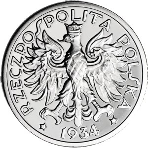 10 złotych 1934, Stylizowany Orzeł, Praca konkursowa, Nieznany stempel