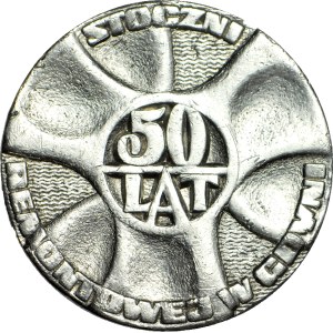 Medal, 50th Anniversary of the Gdynia Ship Repair Yard, 1977, SILVER, 36 grams