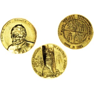 1982 Medal Set (3 pieces), John Paul II / Our Lady of Częstochowa, 40 mm