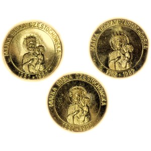 1982 Medal Set (3 pieces), John Paul II / Our Lady of Częstochowa, 40 mm
