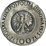 100 zlotych, 1973, Nicolaus Copernicus, PROOF, NICKEL, DAMAGED – coin-cutting error