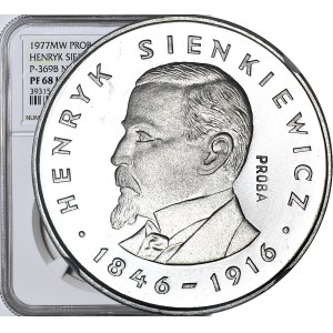 100 złotych 1977 Henryk Sienkiewicz - profil, PRÓBA, NIKIEL