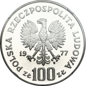100 złotych 1977 Henryk Sienkiewicz - profil, PRÓBA, NIKIEL