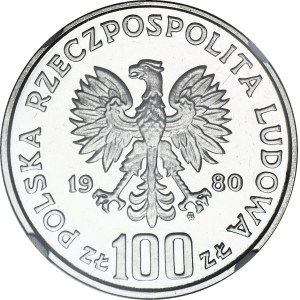 100 zlotych 1980, 50th Anniversary of the Dar Pomorza, UNC, NICKEL