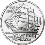 100 zlotych 1980, 50th Anniversary of the Dar Pomorza, UNC, NICKEL