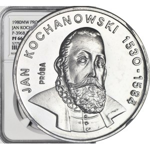 100 zlotys 1980, Jan Kochanowski – avec collerette, ESSAI EN NICKEL