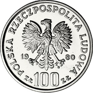 100 zlotych, 1980, nickel proof, Jan Kochanowski