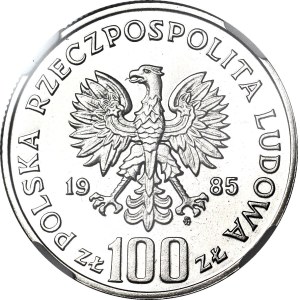 100 zlotych, 1985, Polish Mother's Health Center, TRIAL, NICKEL