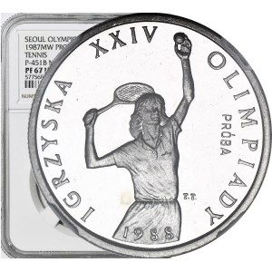 200 zlotych, 1987, Olympic Games – Female Tennis Player, NICKEL TRIAL