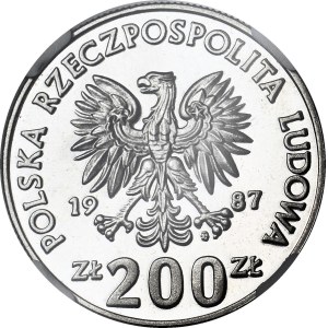 200 zlotych, 1987, Olympic Games – Female Tennis Player, NICKEL TRIAL