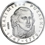 500 zlotys, 1976, Kazimierz Pułaski, de face, ÉPREUVE, NICKEL