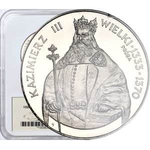 1,000 zlotys, 1987, Casimir III the Great – half-length portrait, NICKEL PROOF