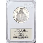 1,000 zlotys, 1987, Casimir III the Great – half-length portrait, NICKEL PROOF