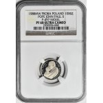 1 000 zlotys, 1988, Jean-Paul II, Pontificat, ÉPREUVE, NICKEL