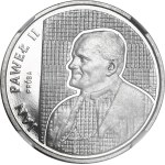 2,000 zlotys, 1989, John Paul II, Checkered Pattern, Gold Proof, Nickel