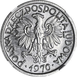 RRR-, 2 złote 1970, Jagody, BRAK ZNAKU PROJEKTANTA, 7 z łagodnym zakończeniem daszka