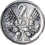 RRR-, 2 złote 1970, Jagody, BRAK ZNAKU PROJEKTANTA, 7 z łagodnym zakończeniem daszka