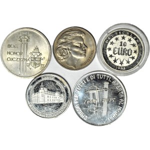 Medals of the Polish People's Republic and the Third Republic of Poland, set of 5