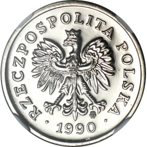 10 groszy, 1990, excellent condition, proof, nickel