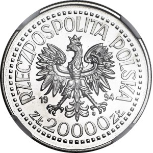 20,000 zlotys, 1994, Proof, nickel, Association of War Disabled
