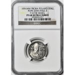 50,000 zlotys, 1991, John Paul II, bust against an altar backdrop, gold proof, nickel
