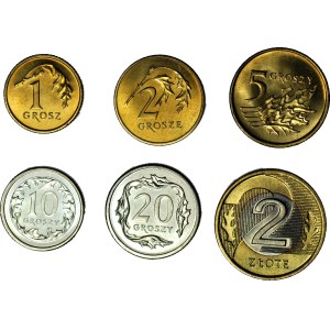 2006 series, set of circulation coins, mint-struck, 6 coins