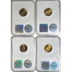 5 groszy 2005, 2007, 2008, 2009, conio speciale, set da 4 pezzi