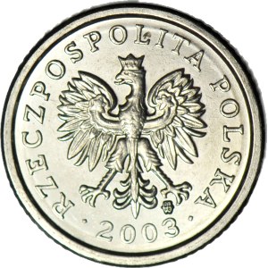 R-, 10 groszy 2003, mint proof, 180-degree reverse