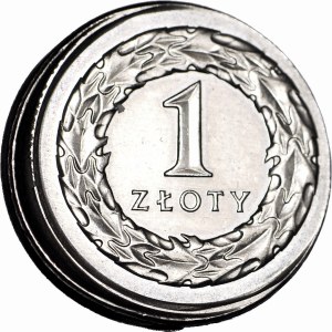 R-, 1 zloty 2017, DESTRUKT, misalignment