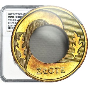 RRR-, 2 zlote 2008 DESTRUKT, ONE COLOR (resembles a proof)