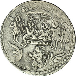 India, temple token, silver (?), 27.5 mm, 7 grams