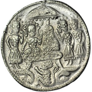 India, temple token, silver (?), 30 mm, 10.46 grams