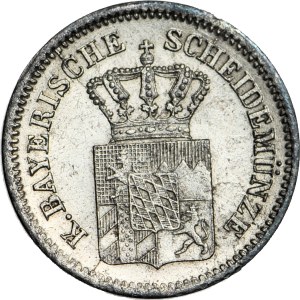 Germany, Württemberg, William I, 1 kreuzer, 1862, Stuttgart