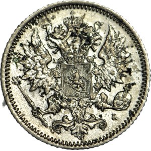 Finland / Russia, Alexander III, 25 pennies 1890 L, mint