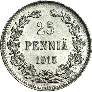 Finlandia / Rosja, Mikołaj II, 25 penniä 1915 S, mennicze