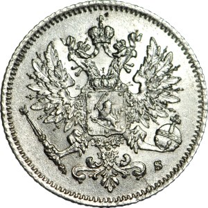 Finland / Russia, Nicholas II, 25 pennies 1916 S, mint condition