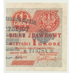 1 grosz 1924 - ser. BH❉, lewa połowa