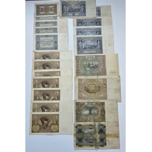 Occupation, large set of banknotes, set of 21 pieces