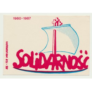 Solidarita, příspěvek 50 zlotých, 1987, (TZR) Prozatímní regionální výbor Velkopolsko, návrh J. Janiszewského, rarita