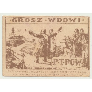 1-Grosz Widow's Donation Stamp, 1914–1918, Russia, Polish Society for Aid to War Victims in Russia, in Polish and Russian