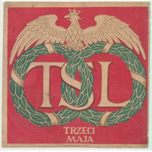 Cegiełka patriotyczna - plakat, Towarzystwo Szkoły Ludowej (TSL), 3 MAJA, Kranikowski, Kraków
