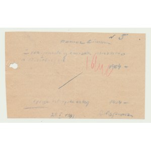 Kolekcja cegiełek KCOS, 26. I. 1947 r, Na front walki z głodem i chłodem, Pomoc Zimowa ze zbiórki ulicznej nr5
