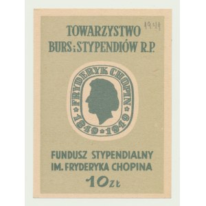 Donation token, 10 zlotych, 1949, F. Chopin Society of Scholars and Scholarship Recipients, Sobański R+